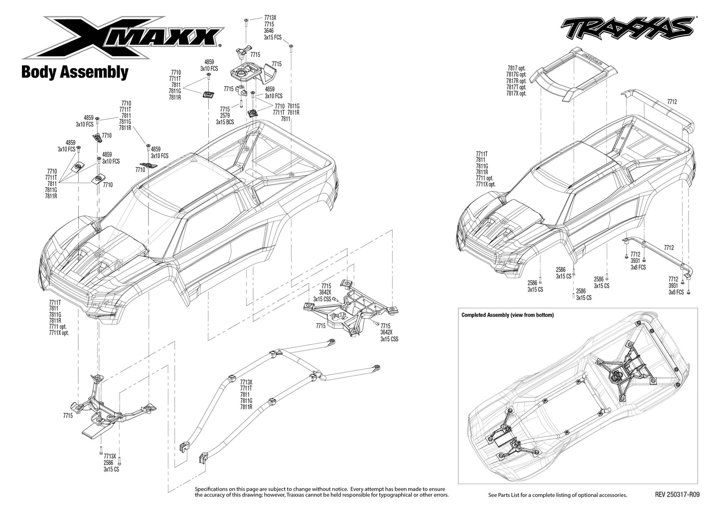 Traxxas X-Maxx Exploded Views