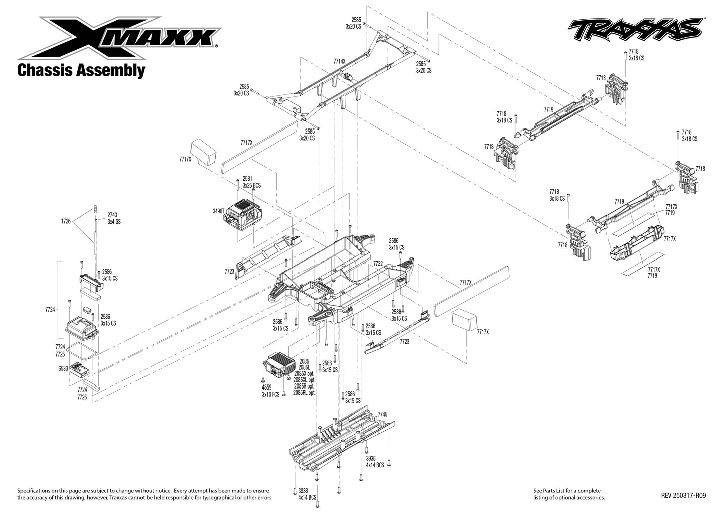 Traxxas X-Maxx Exploded Views