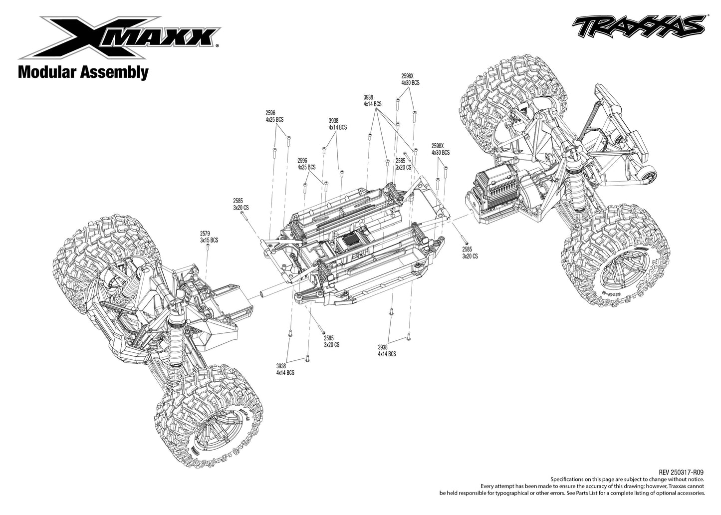 Traxxas X-Maxx Exploded Views