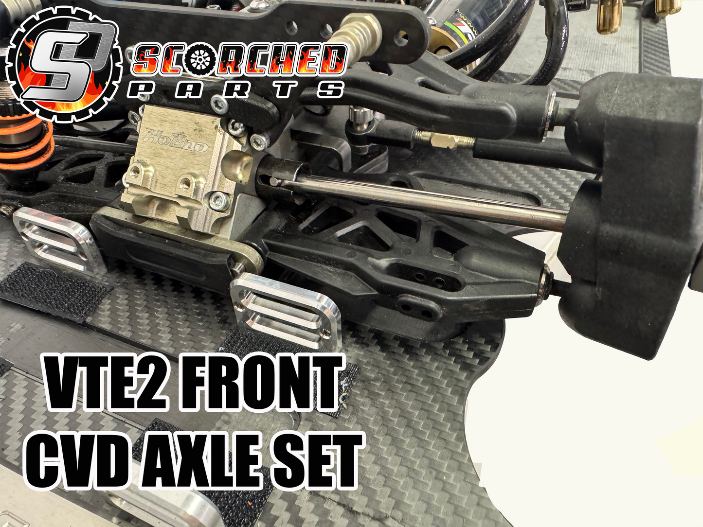 Front Titanium CVD Axle set - for Hobao VTE2