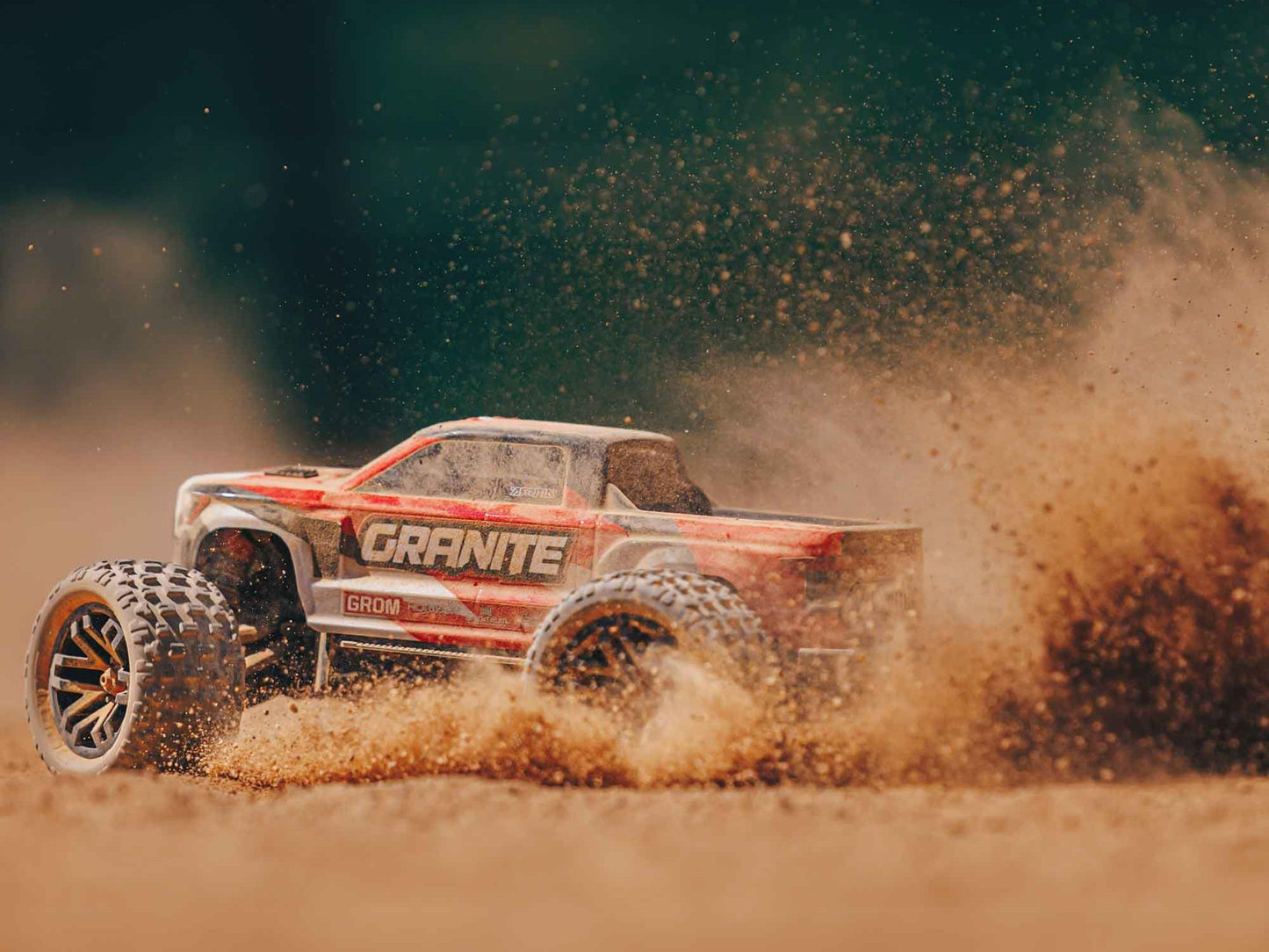 Arrma 1/18 GRANITE GROM MEGA 380 Brushed 4X4 Monster Truck RTR (Red) C-ARA2102T2