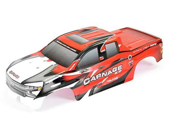FTX Carnage 2 Red Printed Bodyshell FTX6345R
