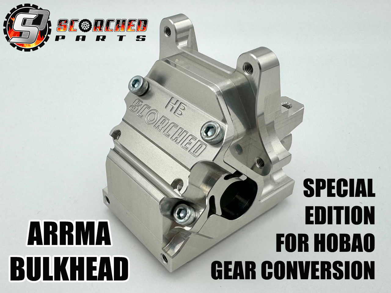 Diff Housing / Bulkhead - For Arrma 6s Speed cars - Special for conversion to Hobao gears