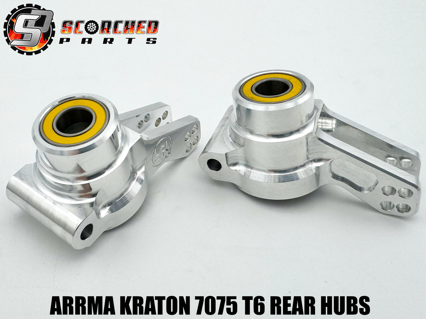 SCORCHED Rear Hub Carrier Pair -  for Arrma 6s Kraton, Outcast, Big Rock 1/7