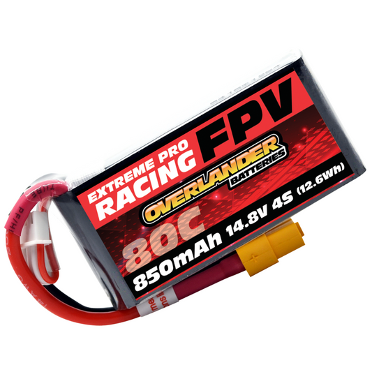 Overlander 850mAh 4S 14.8v 80C LiPo (XT60) Suits Turbowing Boosters