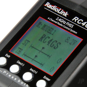 RadioLink RC4GS-V2 4 Channel Steerwheel Transmitter With 1 x R6FG-V3 Gyro Receiver and 1 x R6F-V2 Standard Receiver