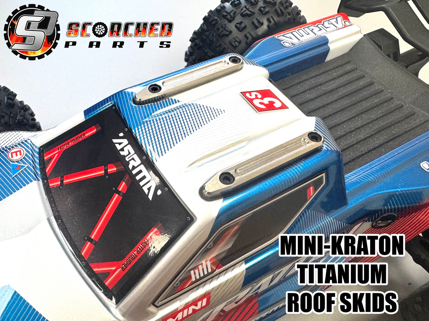 Titanium Roof Skids - Arrma Mini Kraton