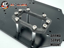 Load image into Gallery viewer, Carbon Fibre / Aluminium Servo Mount Upgrade - for all Arrma 6s 1/8th, 1/7th