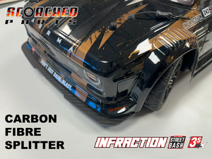 Carbon Fibre Front Splitter - for Arrma 1/8 Infraction 3s / Mega