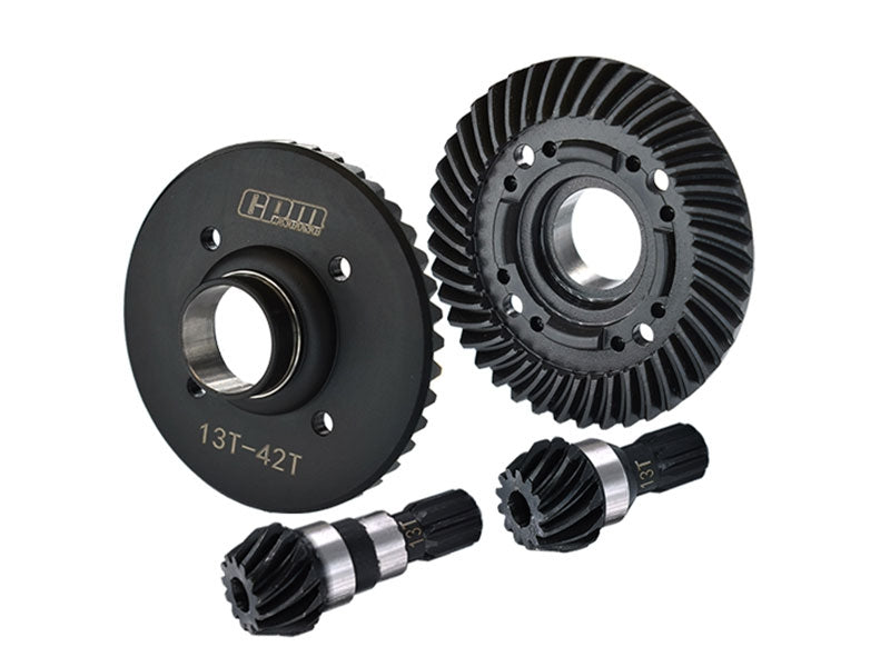 GPM Racing 42/13T Front Rear Spiral Bevel Gears Set - X-Maxx XRT STXM1200FR-BK