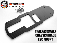 Load image into Gallery viewer, Carbon Fibre Chassis Brace / ESC mount - for Traxxas Xmaxx