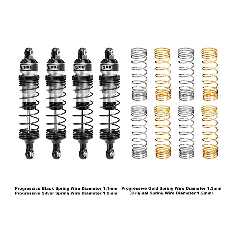 GPM Front & Rear Adjustable Progressive Spring Shock 87mm For TRAXXAS Mini Maxx / Mini XRT TXMM087FR
