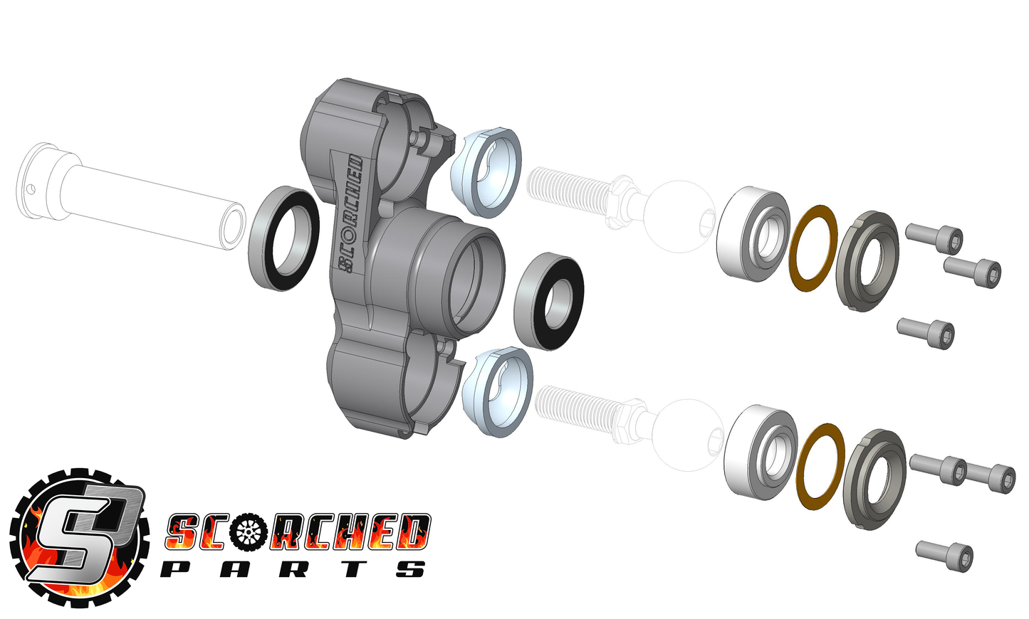 Steering Knuckle Front Hub Pair - for Arrma Kraton 8s / Outcast 8S