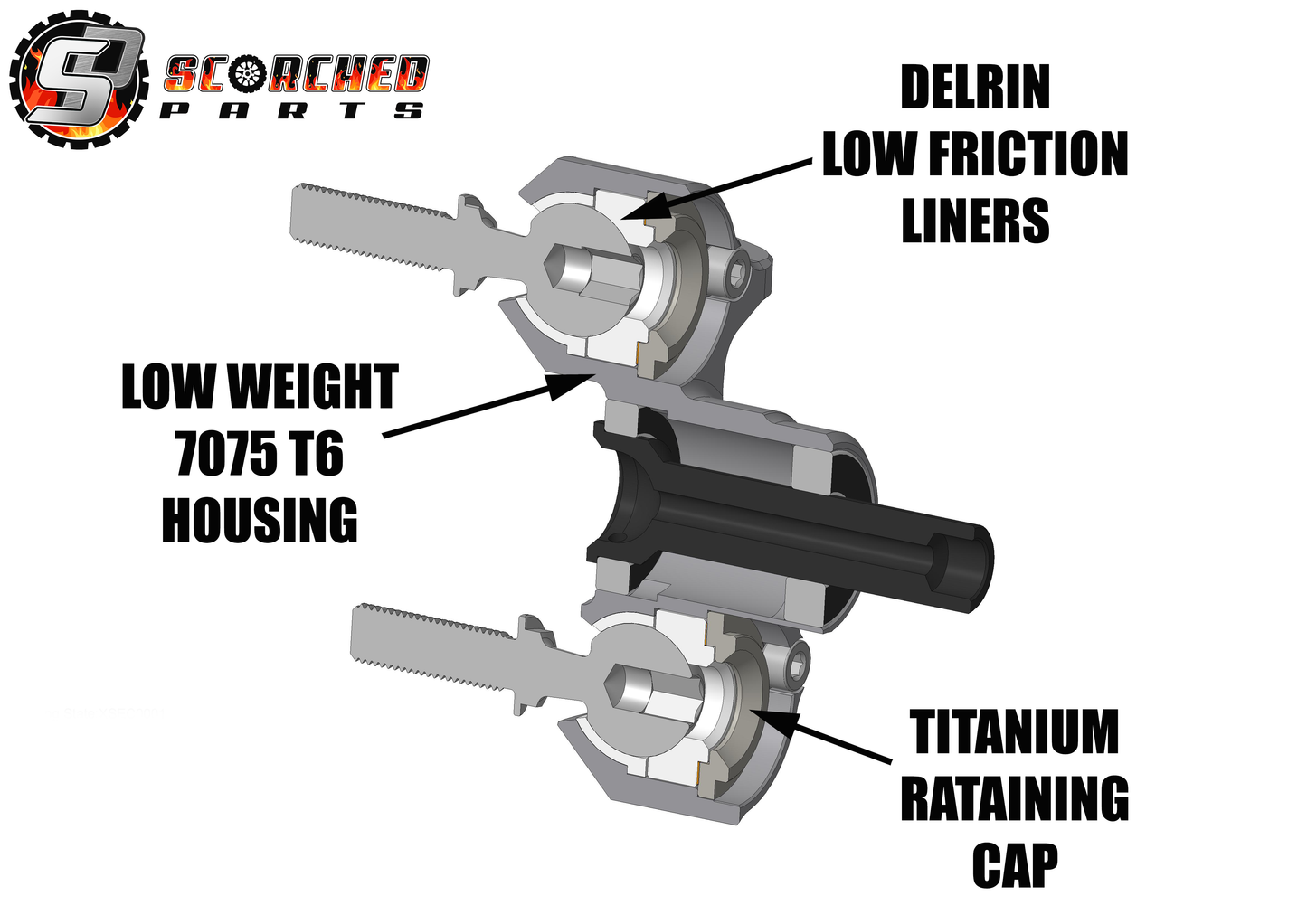 Steering Knuckle & Hubs Upgrade set - for Hobao VTE2 / VS2