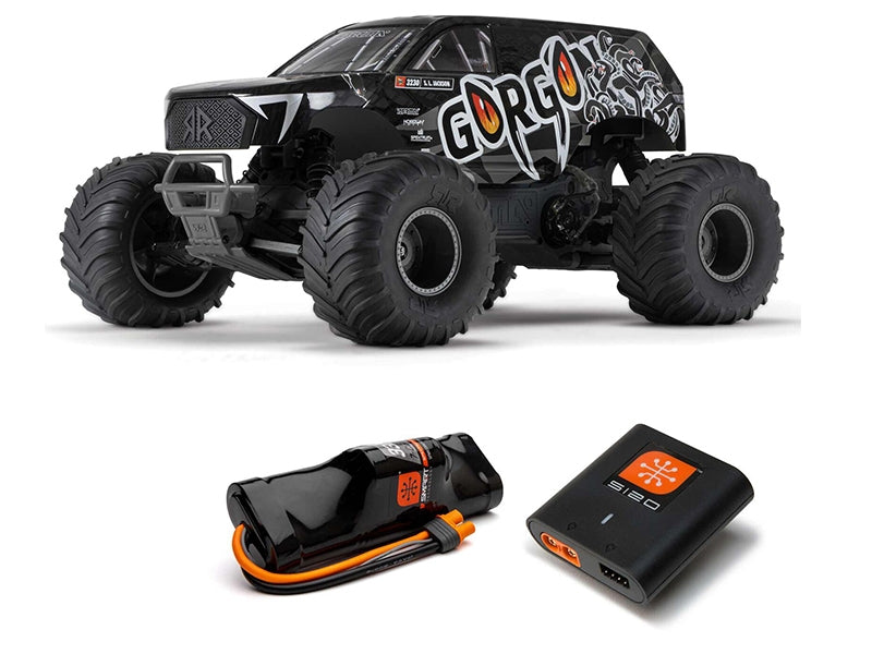 Arrma 1/10 GORGON 4X2 MEGA 550 Brushed Monster Truck Ready-To-Assemble Kit with Battery and Charger C-ARA3230SKT1