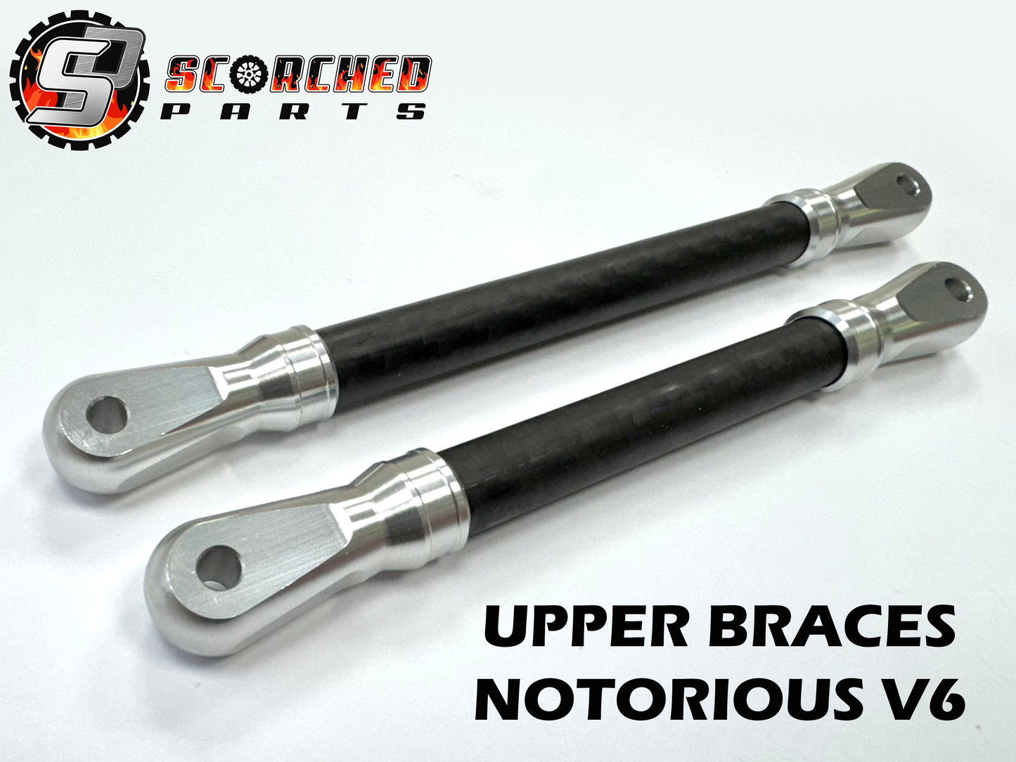 Carbon Fibre Chassis Upper Brace Pair- for Arrma Notorious 6s V6