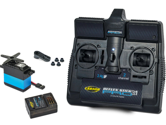 Carson Reflex 3.1 Stick Radio with Receiver & Servo (Tamiya Compatible)