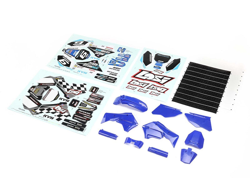 LOSI Promoto Blue Plastics with Wraps: Promoto-MX Z-LOS260001