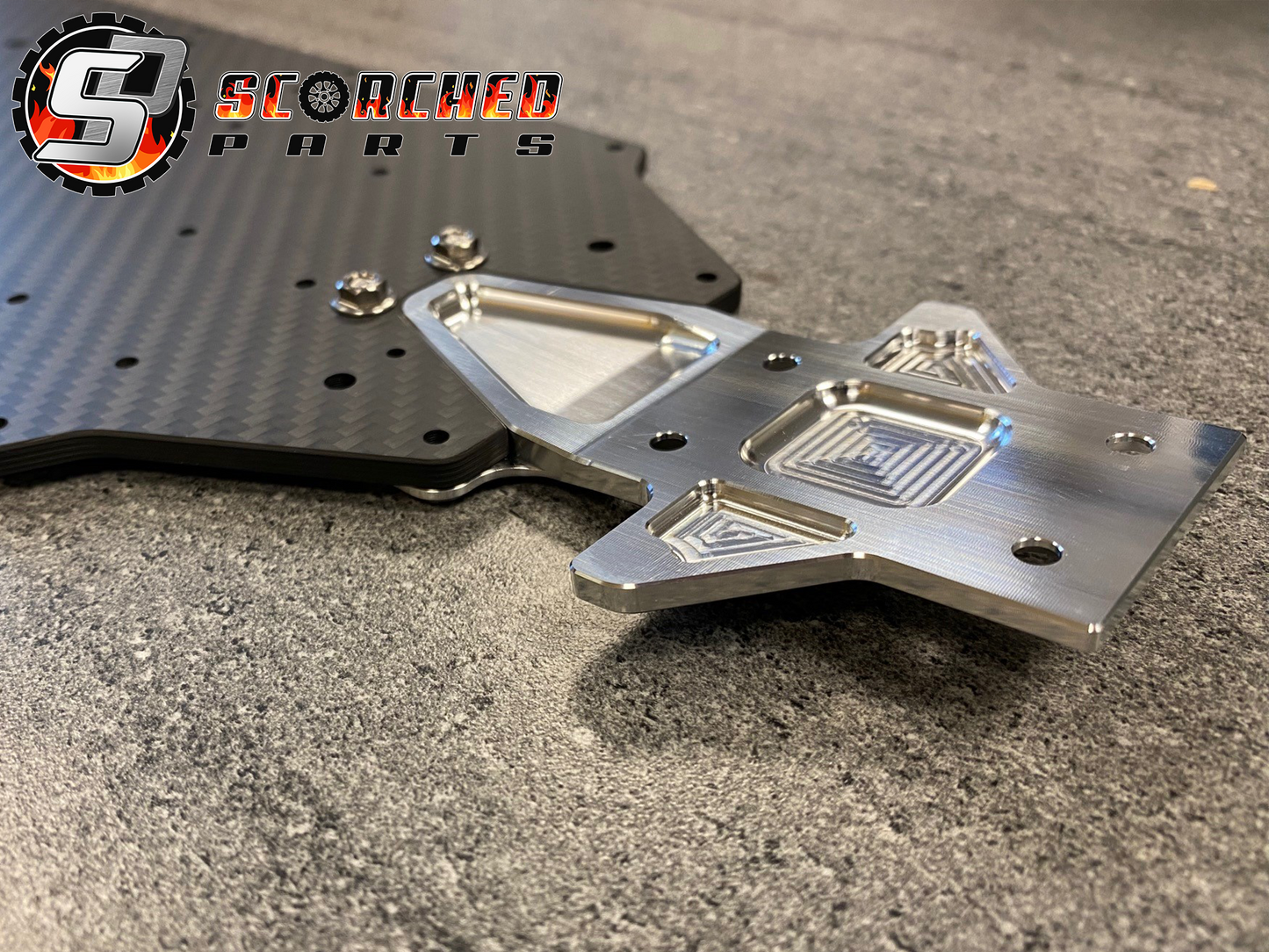 Carbon Fibre Hybrid Chassis - for Arrma Mojave / Fireteam / Super-Stretch Typhon
