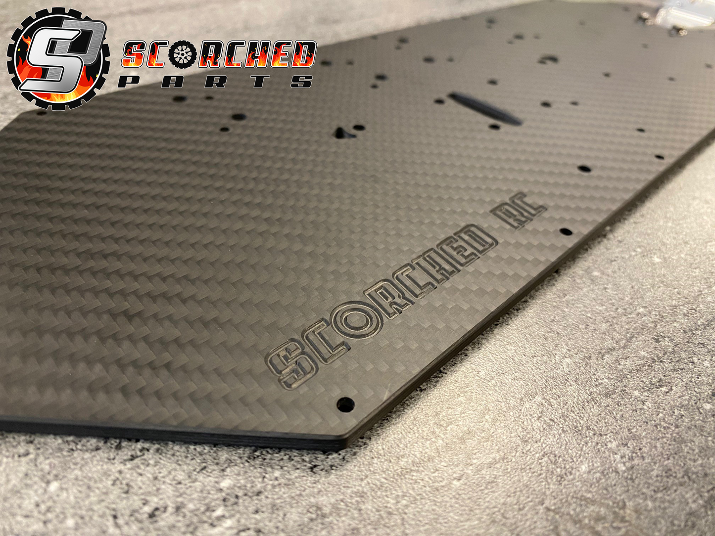 Carbon Fibre Hybrid Chassis - for Arrma Mojave / Fireteam / Super-Stretch Typhon