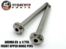 Load image into Gallery viewer, Titanium Front Upper  Hinge Pins - for Arrma 6s and 1/7th Range (Replaces Z-AR330380)