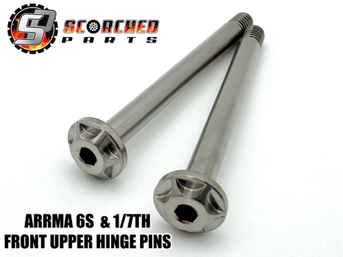 Titanium Front Upper  Hinge Pins - for Arrma 6s and 1/7th Range (Replaces Z-AR330380)