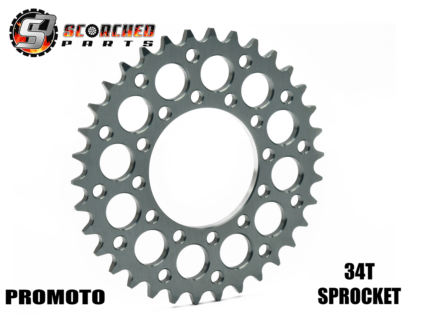 SCORCHED Aluminium 7075 Sprocket 34T - LOSI Promoto