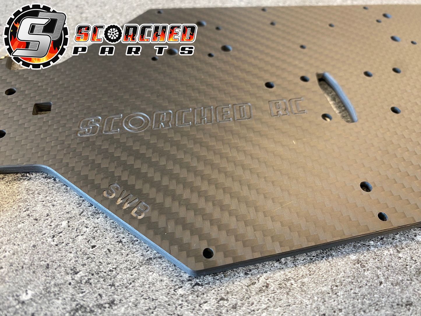 Carbon Fibre Hybrid Chassis - for Arrma SWB Typhon / Outcast 6s