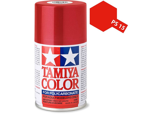 Tamiya PS-15 Metallic Red Polycarbonate Spray