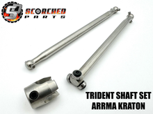 Load image into Gallery viewer, Trident Ball Bearing Titanium Centre Drive Shaft Pair - Both shafts for Arrma Kraton length