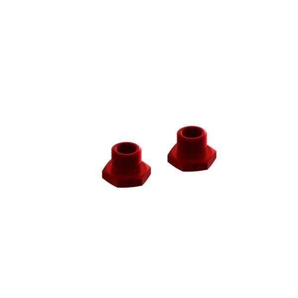 Arrma Aluminum Wheel Hex 17mm 14.6mm Thick Red (2) ARA311035