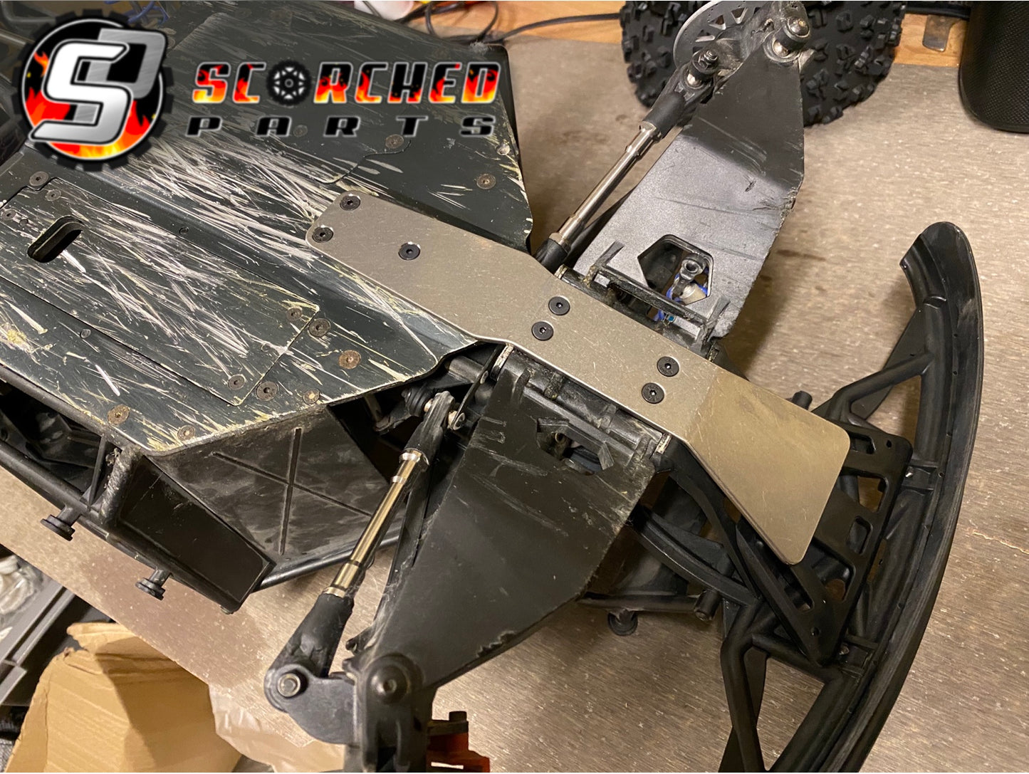 Titanium Front Skid Plate and Chassis Brace for Losi Super Baja / Rock Rey* SBR