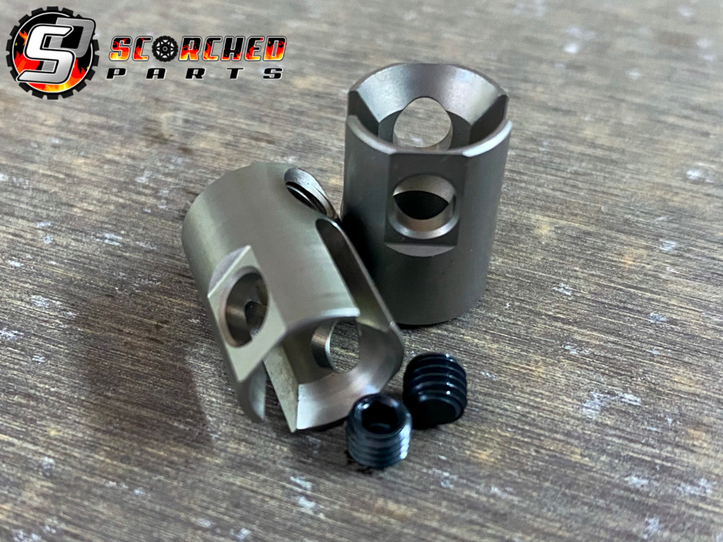 Titanium Centre Drive Shaft and Pinocchio spool set - for Arrma Kraton / Stretch Typhon / Talion