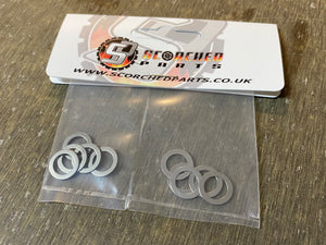 Spool / Spur Shim spacer kit - For 8mm spools. 0.5 and 0.2 thickness