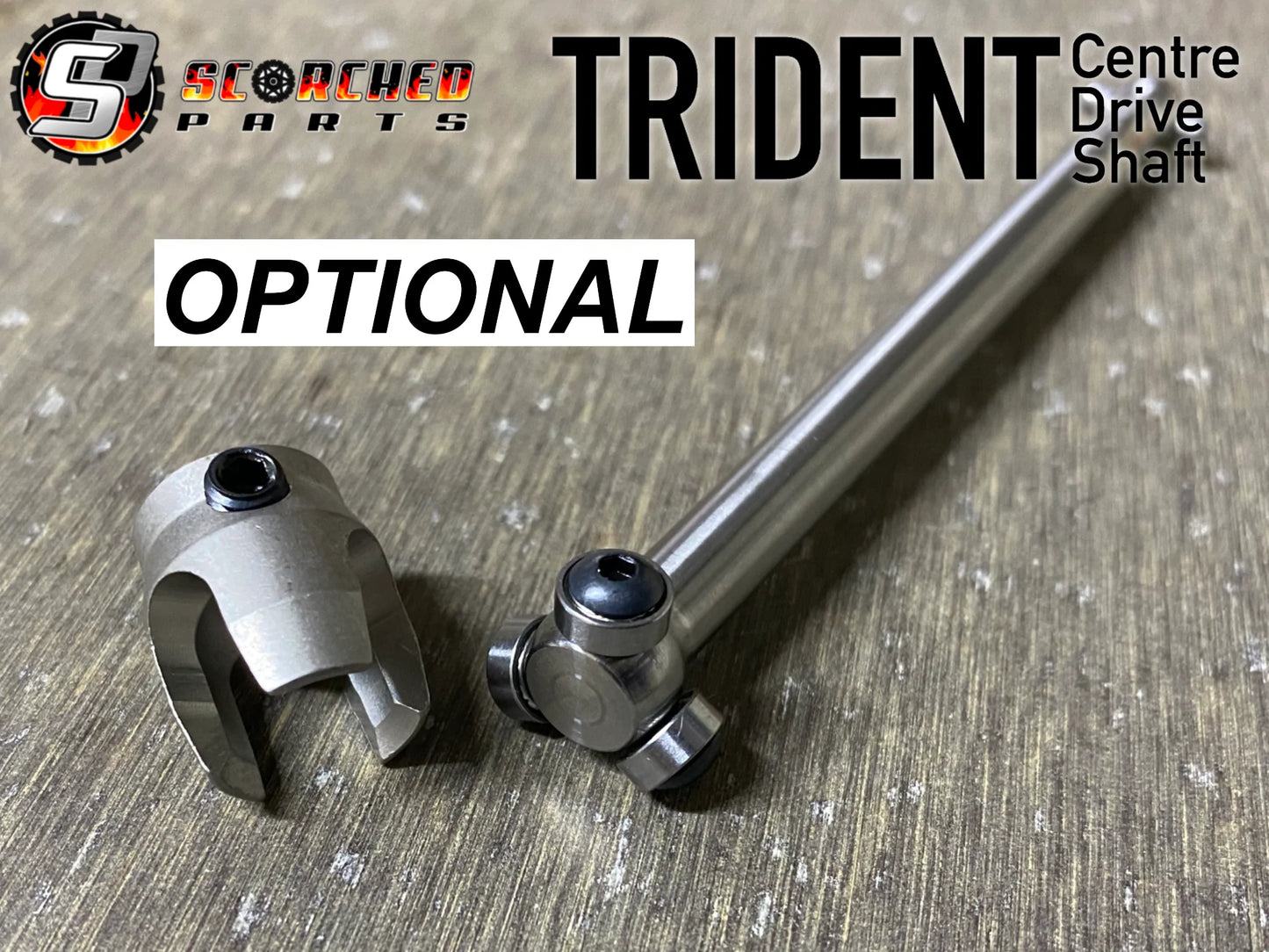 Titanium Centre Drive Shaft and Pinocchio spool set - for Arrma Kraton / Stretch Typhon / Talion
