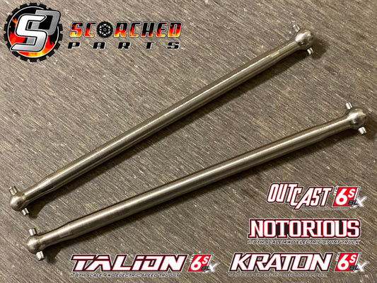 Titanium Rear Axle Shaft Pair - for Arrma 6s Kraton/Outcast/Fireteam/Big Rock 1/7