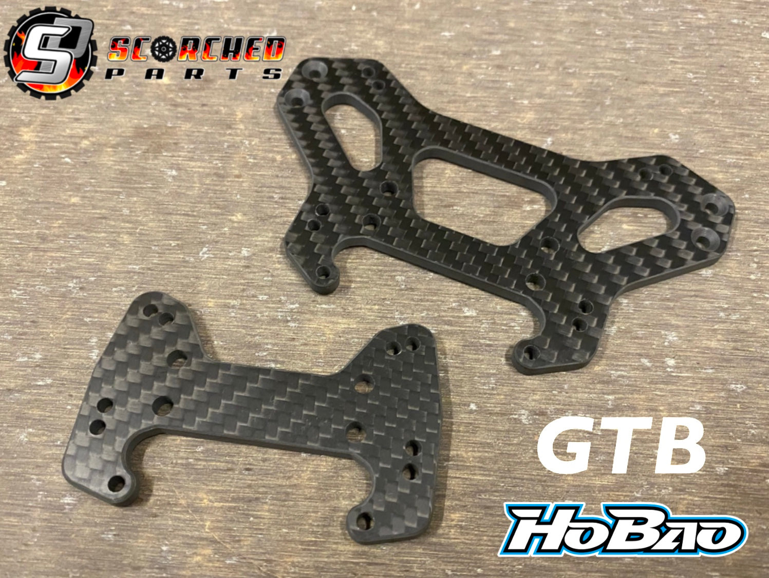 Carbon Fibre Shock Towers for Hobao GTB Scorched Parts RC