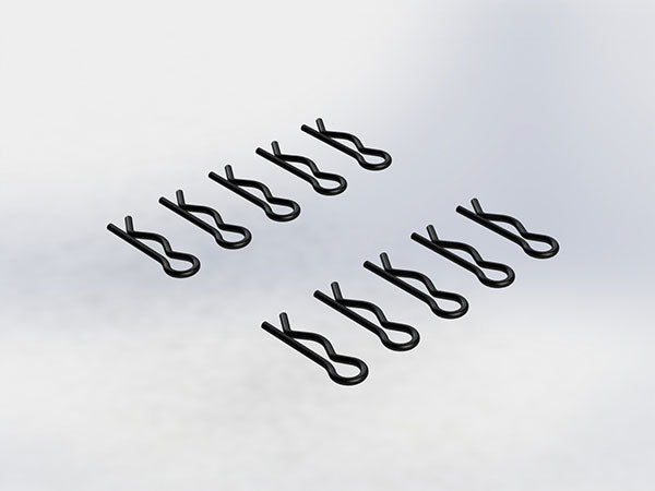 Arrma Body Clip Large (Black) 10pcs Z-AR320278