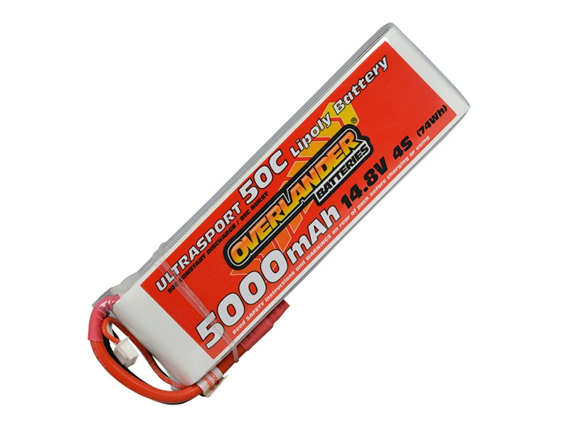 Overlander 5000MAH 14.8V 4S 50C ULTRASPORT LIPO BATTERY