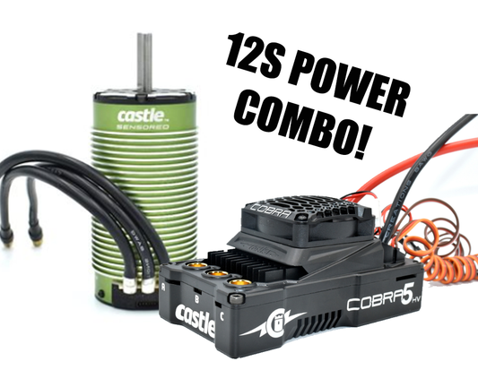 Castle COBRA 5 HV 12S ESC With 2028-800KV Motor