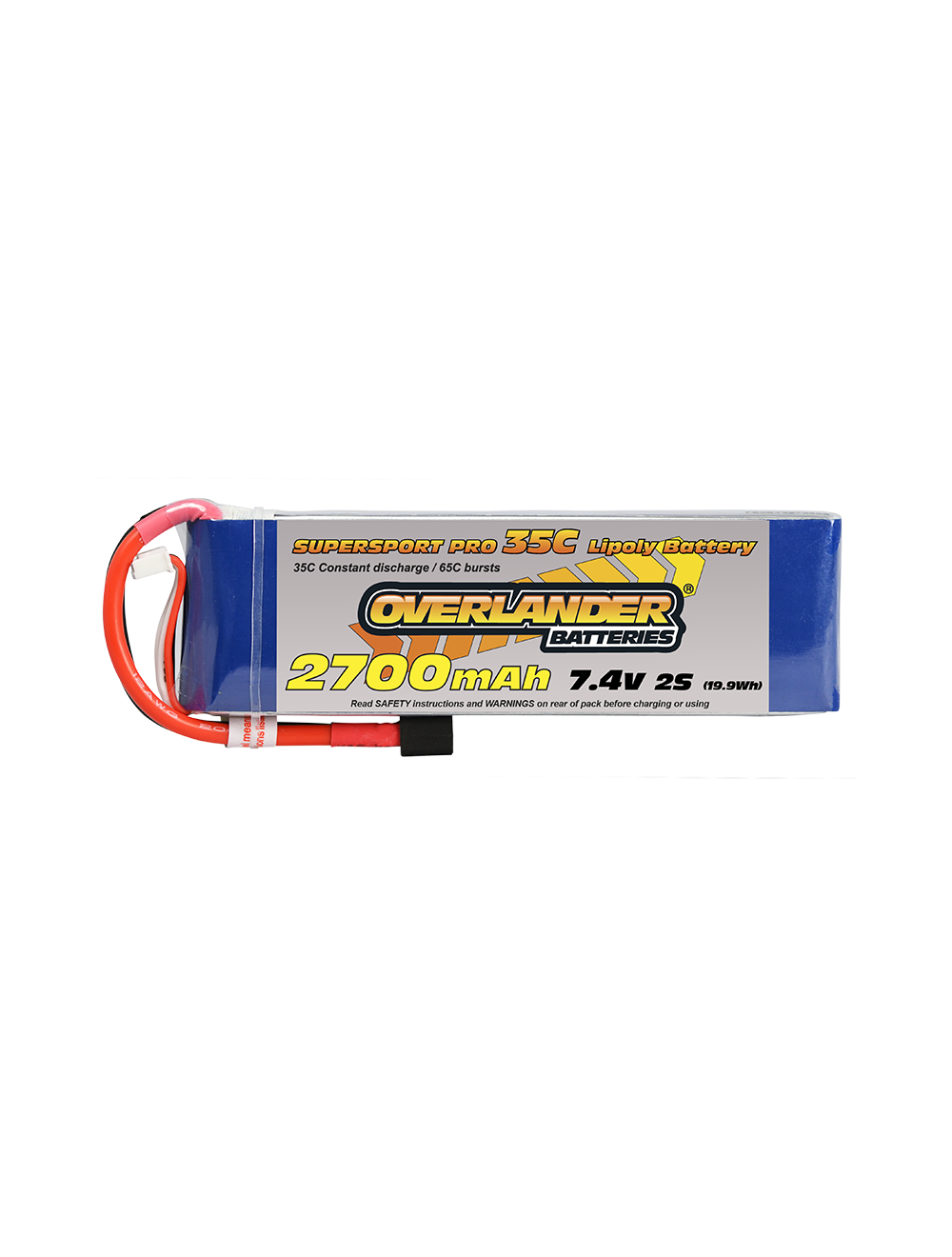 Overlander Supersport Pro 2700mAh 2S 7.4v 35C LiPo Battery
