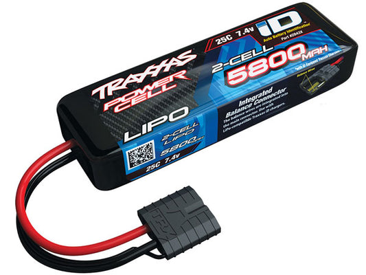 Traxxas 5800mah 7.4v 2-Cell 25C LiPo Battery ID Connector TRX2843X