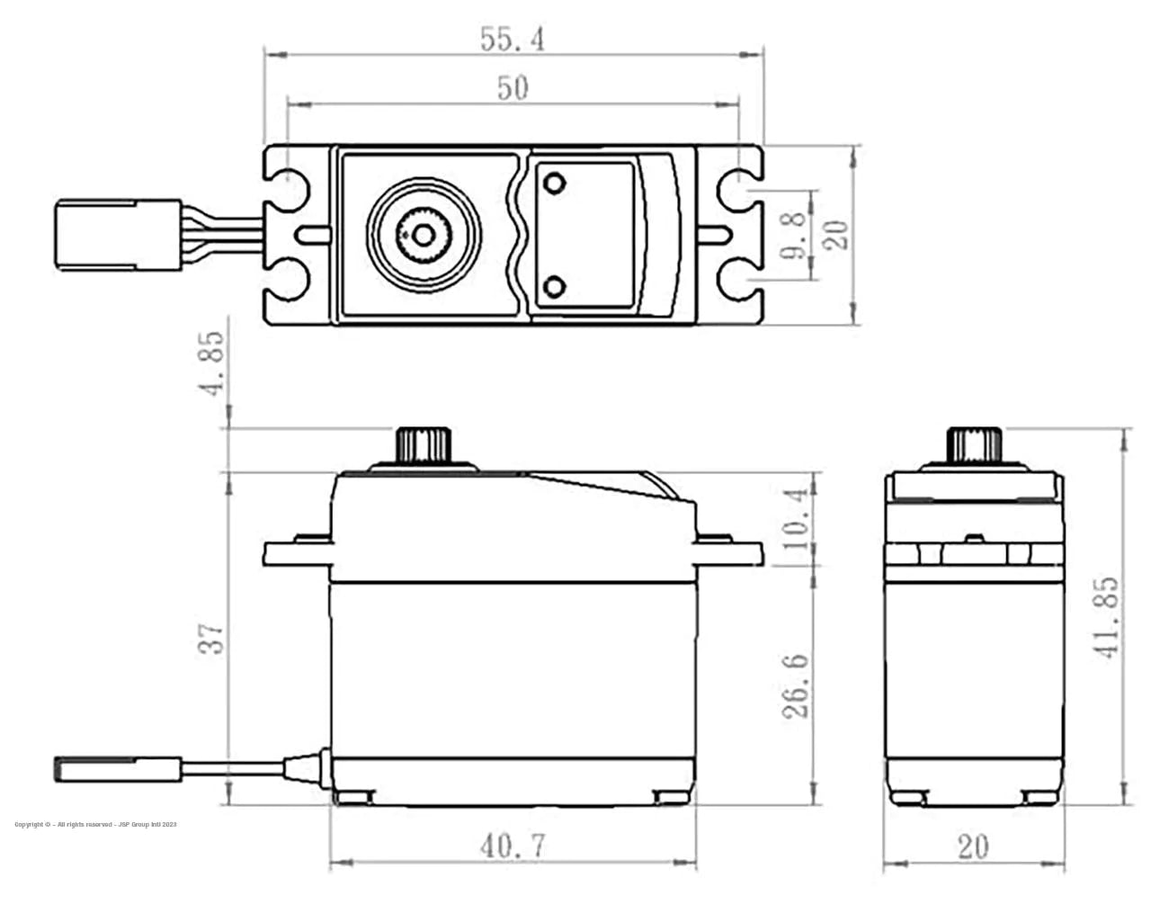 Savox SV-0320+ HV Digital Servo 6Kg/0.13s