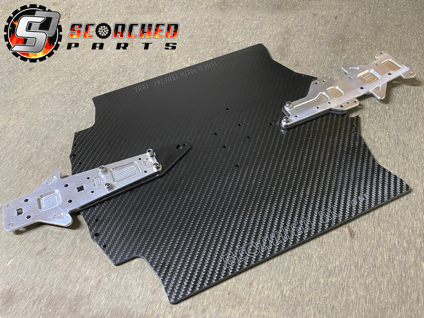 Carbon Fibre Chassis kit - 360mm Wheelbase 1/8, for Arrma