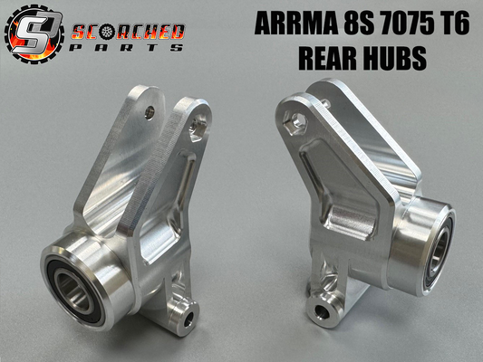 SCORCHED Rear Hub Carrier Pair -  for Arrma 8s Kraton & Outcast