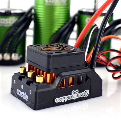 CASTLE COPPERHEAD 10 SENSORED ESC SCT EDITION W / 1410-3800KV 5MM SHAFT SENSORED MOTOR