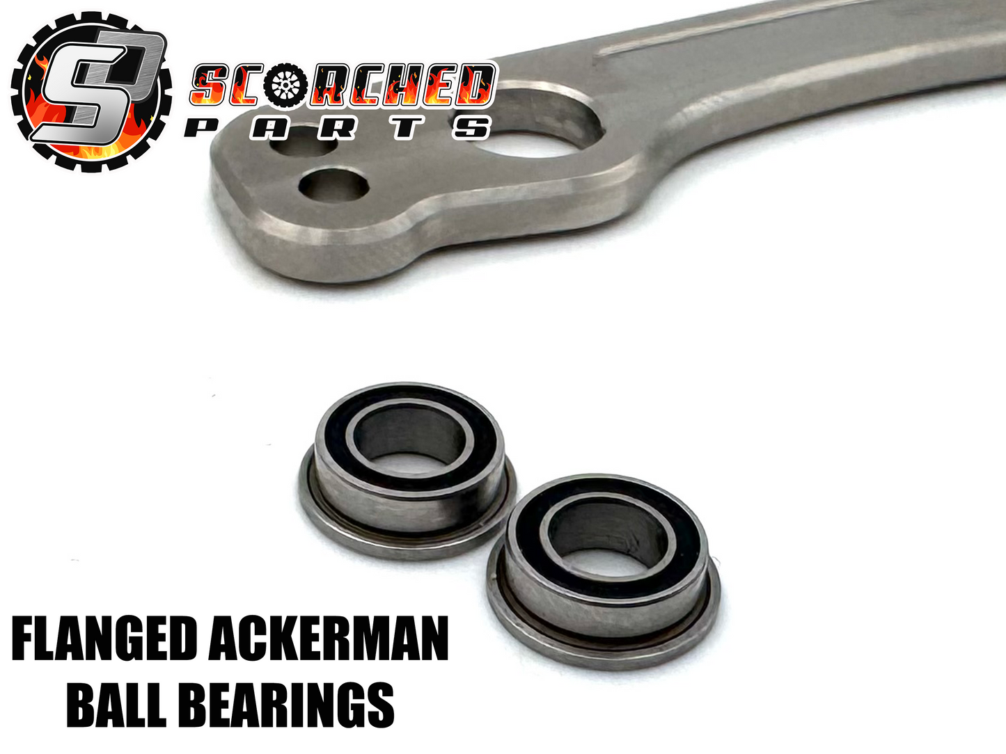 Flanged Ball Bearing Upgrade for Arrma Ackerman Plate