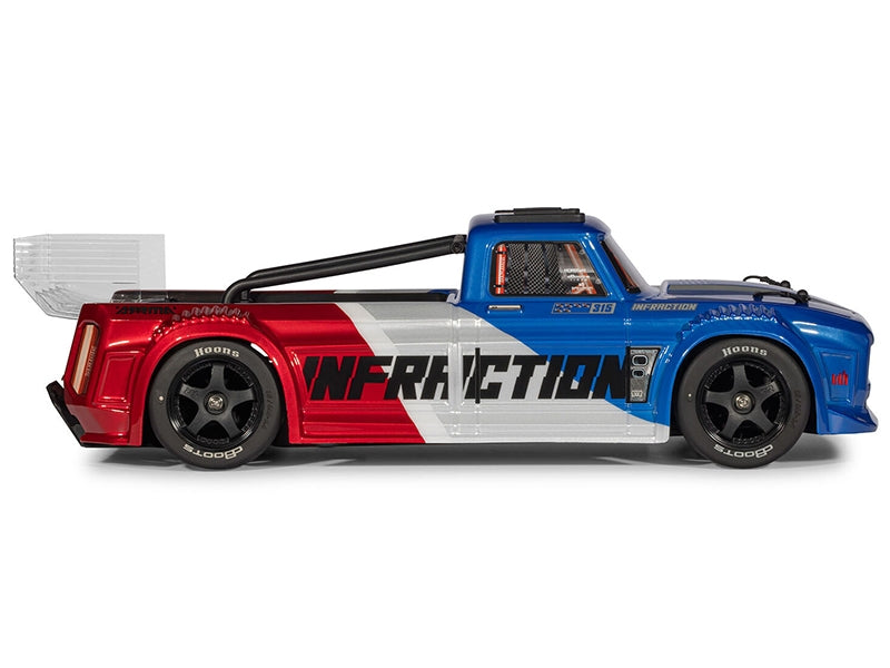 Arrma 1/8 INFRACTION 223S DSC 4X4 RTR Street Bash, Blue/Red ARA4315V4T1