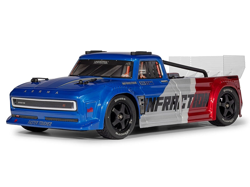Arrma 1/8 INFRACTION 223S DSC 4X4 RTR Street Bash, Blue/Red ARA4315V4T1