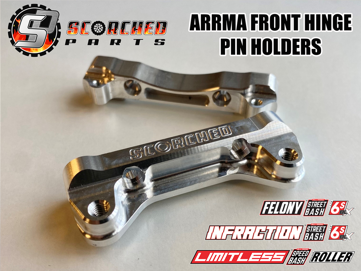 Pair Front Hinge Pin Holders - for Arrma Infraction / Limitless / felo ...